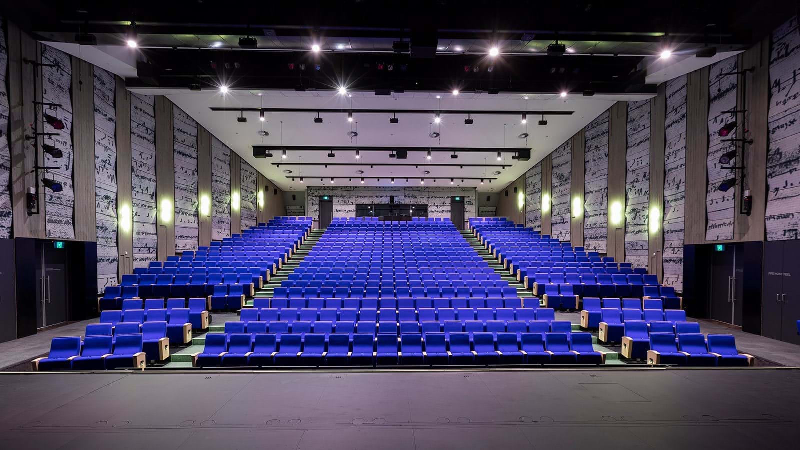 Lecture theatre seating at Alexander Theatre, Monash University