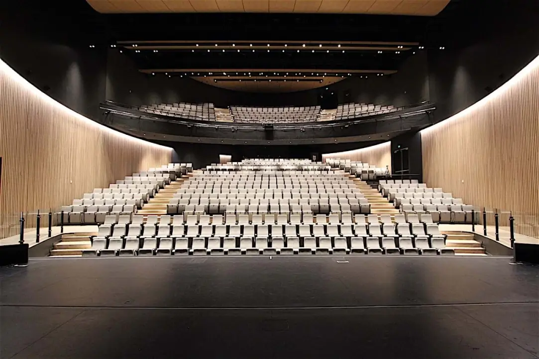 Profurn's performing arts theatre seating at Bunjil Place, Melbourne  Victoria