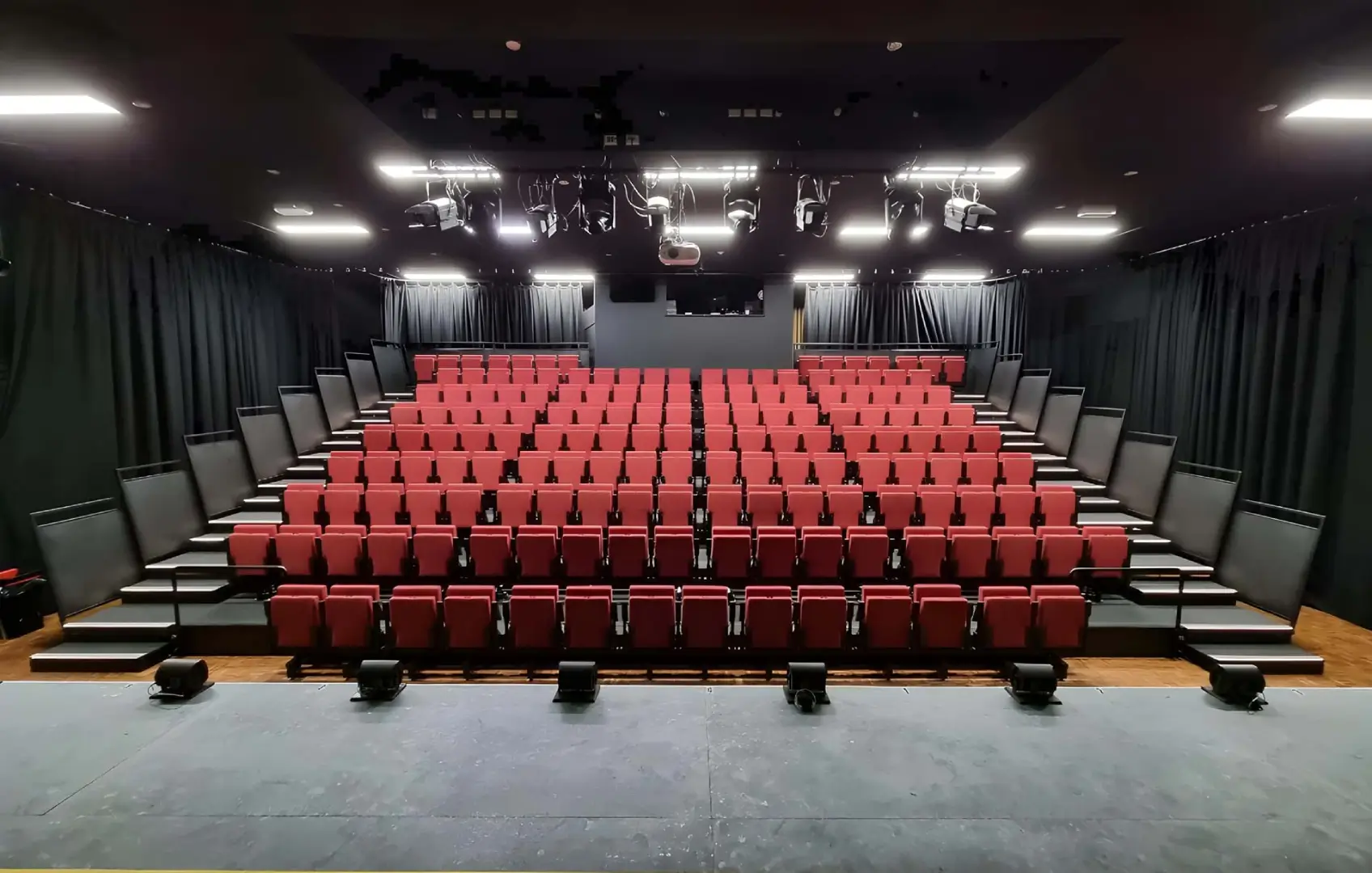 Retractable seating and theatre seating at Knox Community Arts Centre, Victoria, Australia